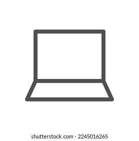 Esquema de icono electrónico y de dispositivo y vector lineal.