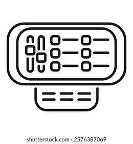 Electronic device showing knobs, sliders, buttons, and displaying a user interface for controlling parameters 