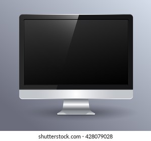 Electronic Device Template : Computer Monitor : Vector Illustration