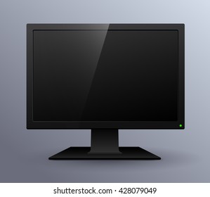 Electronic Device Template : Computer Monitor : Vector Illustration