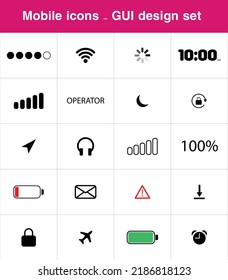 Electronic device wireless internet connection wifi and mobile icons symbols stickers set isolated vector