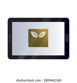 electronic devices with corporate designs vector illustration