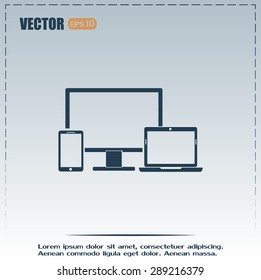 Electronic Devices  - desktop computer, laptop and mobile phones