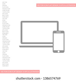 Electronic devices icon . Lorem Ipsum Illustration design