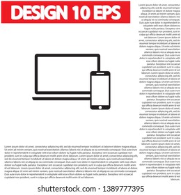 Electronic devices icon . Lorem Ipsum Illustration design