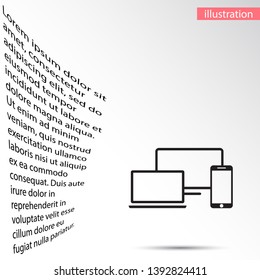 Electronic devices icon . Lorem Ipsum Illustration design