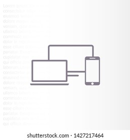 Electronic devices icon . Lorem Ipsum Illustration design