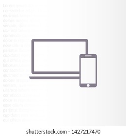 Electronic devices icon . Lorem Ipsum Illustration design