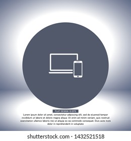 Electronic devices icon . Lorem Ipsum Illustration design