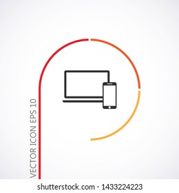 Electronic devices icon . Lorem Ipsum Illustration design