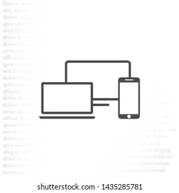 Electronic devices icon . Lorem Ipsum Illustration design