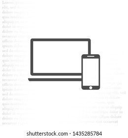 Electronic devices icon . Lorem Ipsum Illustration design