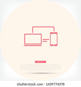 Electronic devices icon . Lorem Ipsum Illustration design