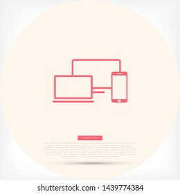 Electronic devices icon . Lorem Ipsum Illustration design