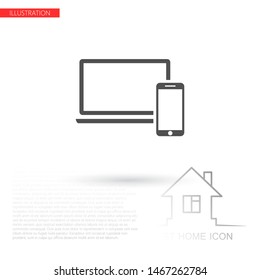 Electronic devices icon . Lorem Ipsum Illustration design
