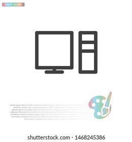 Electronic devices icon . Lorem Ipsum Illustration design