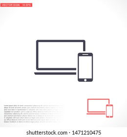 Electronic devices icon . Lorem Ipsum Illustration design