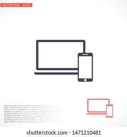 Electronic devices icon . Lorem Ipsum Illustration design