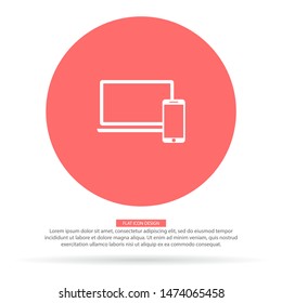 Electronic devices icon . Lorem Ipsum Illustration design