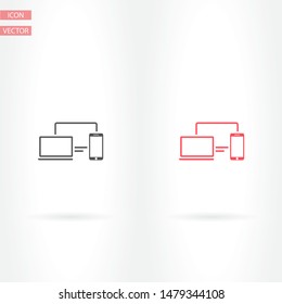Electronic devices icon . Lorem Ipsum Illustration design