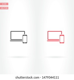 Electronic devices icon . Lorem Ipsum Illustration design
