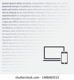 Electronic devices icon . Lorem Ipsum Illustration design