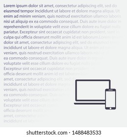 Electronic devices icon . Lorem Ipsum Illustration design