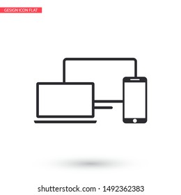 Electronic devices icon . Lorem Ipsum Illustration design