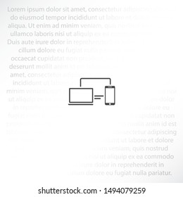 Electronic devices icon . Lorem Ipsum Illustration design