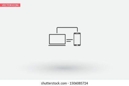Electronic devices icon . Lorem Ipsum Illustration design