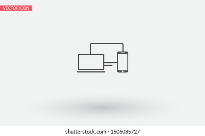Electronic devices icon . Lorem Ipsum Illustration design