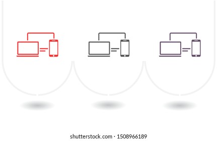 Electronic devices icon . Lorem Ipsum Illustration design