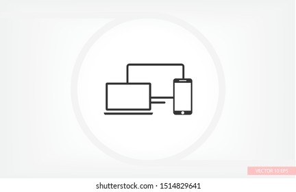 Electronic devices icon . Lorem Ipsum Illustration design