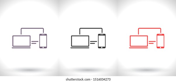 Electronic devices icon . Lorem Ipsum Illustration design