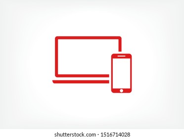 Electronic devices icon . Lorem Ipsum Illustration design