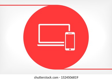 Electronic devices icon . Lorem Ipsum Illustration design