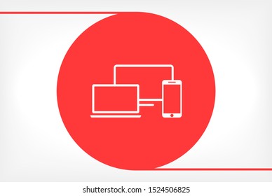 Electronic devices icon . Lorem Ipsum Illustration design