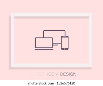 Electronic devices icon . Lorem Ipsum Illustration design