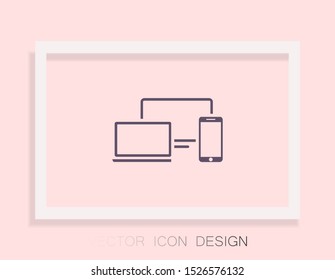Electronic devices icon . Lorem Ipsum Illustration design