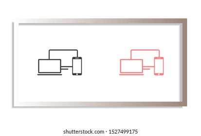 Electronic devices icon . Lorem Ipsum Illustration design