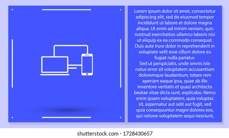 Electronic devices icon . Lorem Ipsum Illustration design