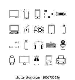 Electronic Devices icon icon pack vector illustration. Premium quality flat icon in trendy style.