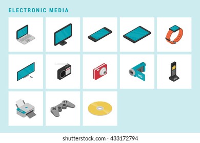 Electronic Devices Icon Set