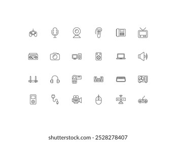 Conjunto de iconos Electrónicas y dispositivos, diseño, Ilustración vectorial