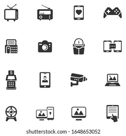 Electronic Devices Icon Set - Grey Version