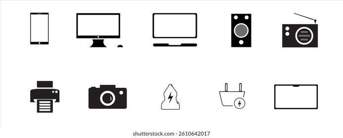Electronic Devices Icon Set – Minimal Vector Symbols