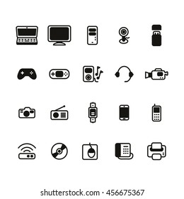 Electronic devices icon set. Vector illustration.