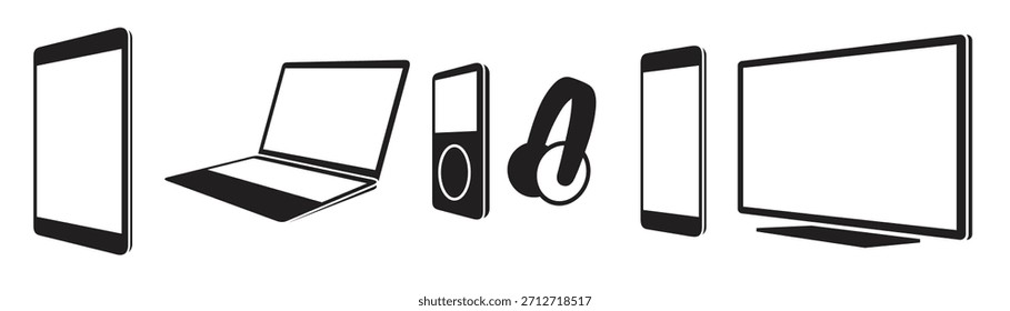 Dispositivos electrónicos Icono Ilustración vectorial