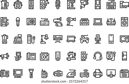 Electronic devices icons High-Quality Vector Icons Collection with Editable Stroke. Ideal for Professional and Creative Projects.