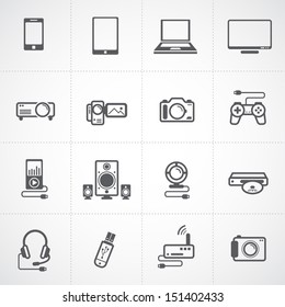 Electronic Devices Icons set